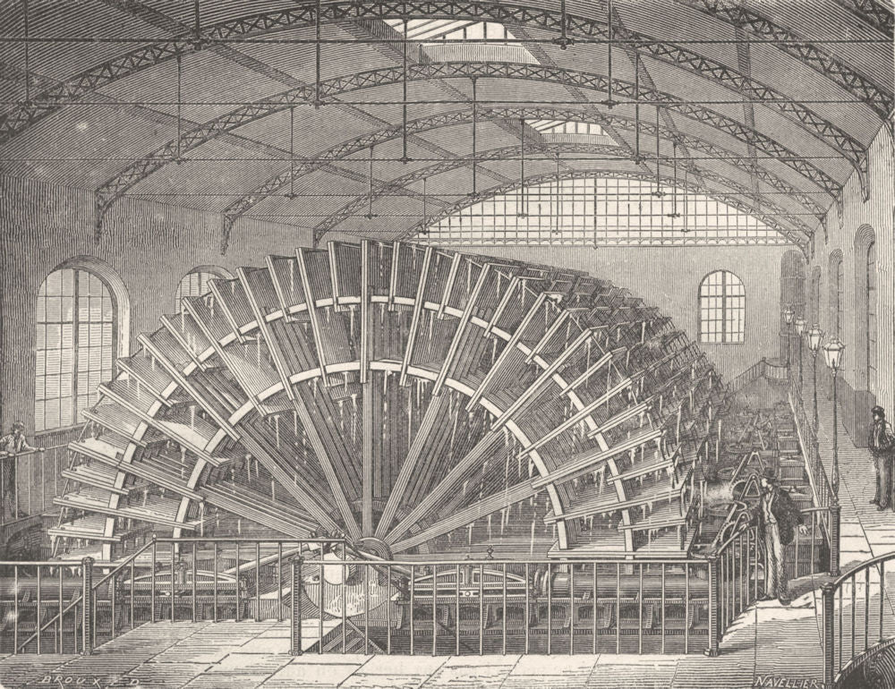 YVELINES. Machine actuelle de Marly(l'ensemble 6 roues hydrauliques) 1880